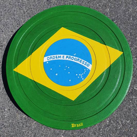 Balancekreisel / Balanceboard mit Nationalflagge "Brasilien"
