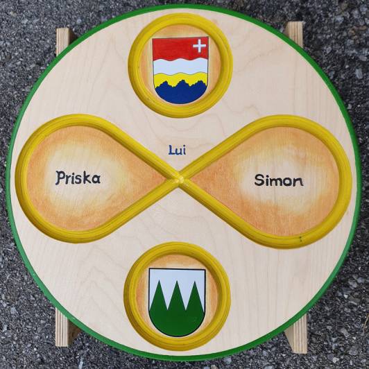 Balancekreisel / Balanceboard mit individueller Bemalung