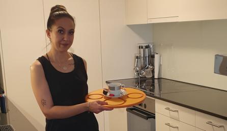 Balancekreisel als Servicetablett